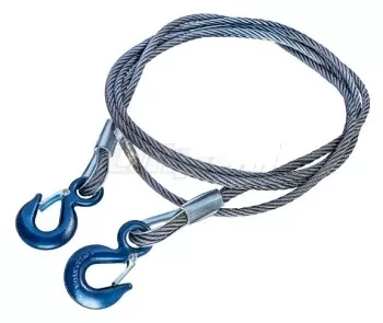 Буксировочный трос стальной крюк-крюк заплет Кч Din 1.5т купить в Челябинске