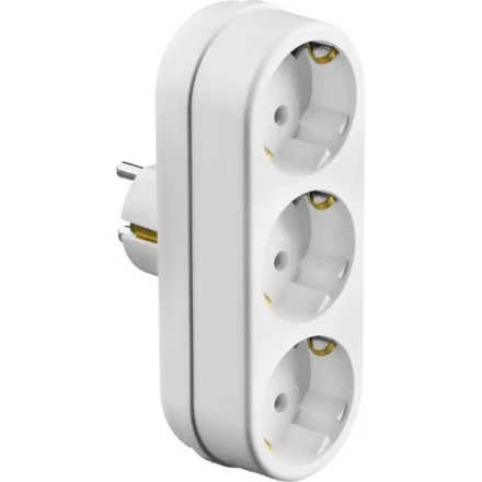 Разветвитель СИБИН электрический линейный с заземлением, 3 гнезда, 16А/220В 55099-3 купить в Челябинске