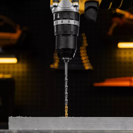 Сверло спиральное по металлу Denzel 5 х 132 мм, Р6М5, Golden Tip, удлиненное, 718254 купить в Челябинске