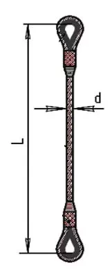 Строп ветвь канатная ВК-0.8 т L=2 м заплет купить в Челябинске