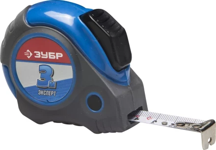 Рулетка ЗУБР &quot;ЭКСПЕРТ&quot;, двухкомпонентный корпус, автостоп, 3м/16мм 34057-03-16_z02 купить в Челябинске