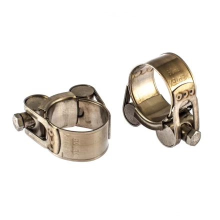 Хомуты металлические силовые 26-28 мм ширина 18 мм шарнирный W4 2 шт Сибртех 475093 купить в Челябинске