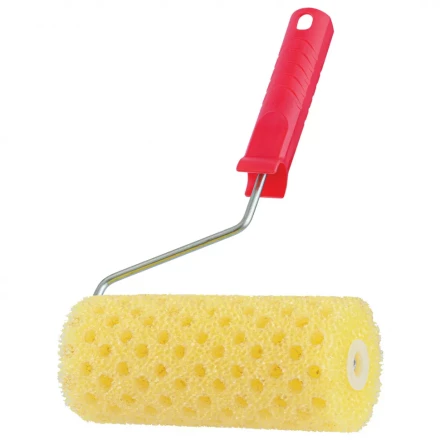 Валик &quot;Структурный&quot; поролоновый с ручкой Matrix, &quot;горошек&quot;, 180 мм, D 80 мм, D ручки 6 мм, 80215 купить в Челябинске