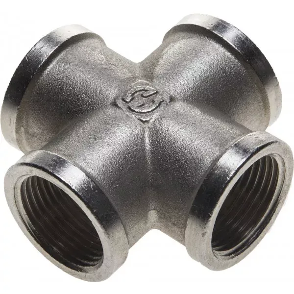 Крестовина GENERAL FITTINGS никелированная латунь, г/г/г/г, 3/4" 51048-3/4 купить в Челябинске