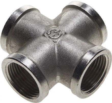 Крестовина GENERAL FITTINGS никелированная латунь, г/г/г/г, 3/4&quot; 51048-3/4 купить в Челябинске