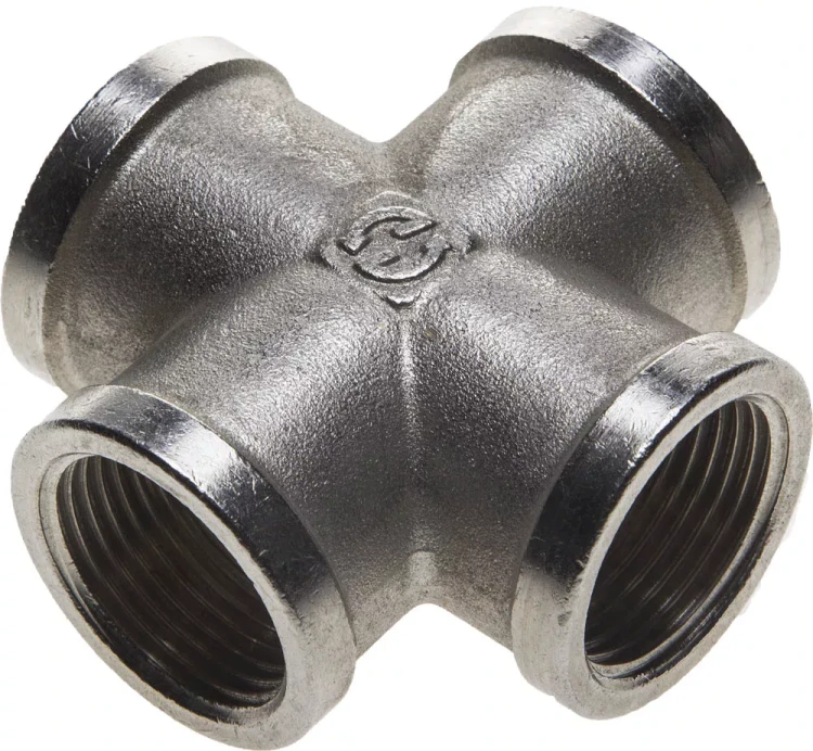 Крестовина GENERAL FITTINGS никелированная латунь, г/г/г/г, 3/4" 51048-3/4 купить в Челябинске
