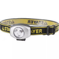Фонарь STAYER "STANDARD" налобный светодиодный, 3ULTRA LED, 2CR2032 56580