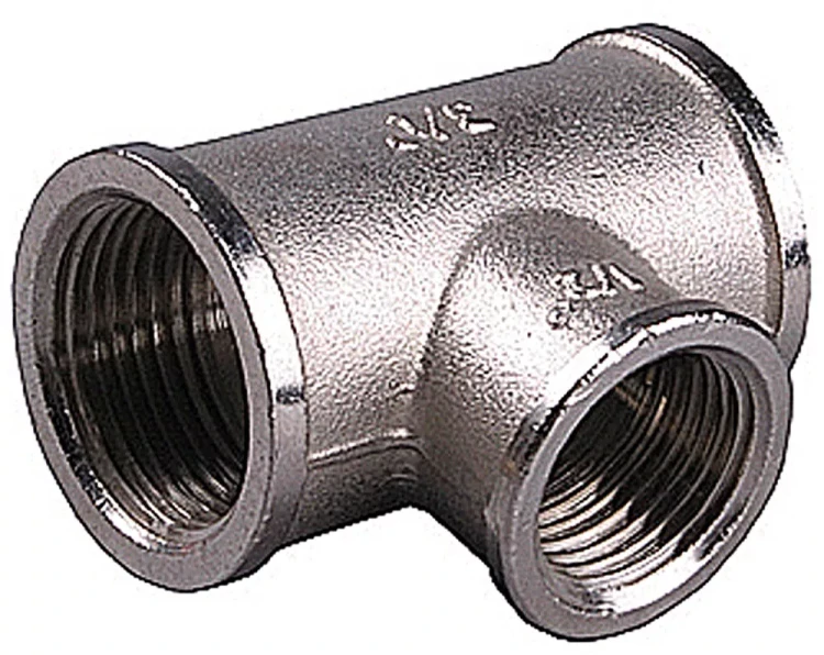 Тройник GENERAL FITTINGS переходной, никелированная латунь, г/г/г, 3/4"-1/2"-3/4" 51060-3/4-1/2-3/4 купить в Челябинске