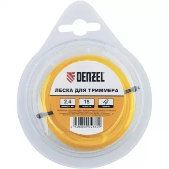 Леска для триммера семь граней 3,0 мм х 10 м блистер DENZEL 96183 купить в Челябинске