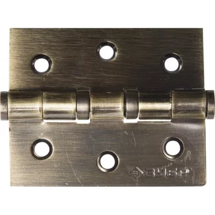 Петля универсальная ЗУБР &quot;ЭКСПЕРТ&quot;, 2 подшипника, цвет ст. латунь (AB), с крепежом, 75х63х2,5мм, 2 шт 37601-075-5 купить в Челябинске