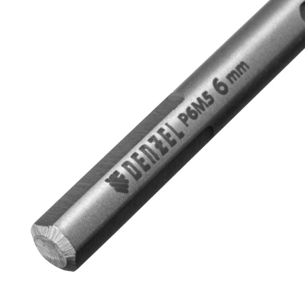 Сверло спиральное по металлу Denzel 6 х 139 мм, Р6М5, Golden Tip, удлиненное, 718256 купить в Челябинске