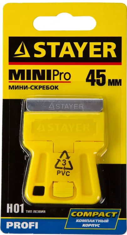 Скребок STAYER "PROFI" "MiniPro", лезвие тип H01, 45мм 8531 купить в Челябинске