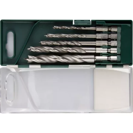 Набор сверл по дереву, KRAFTOOL 29402-H5, 5шт(4-10мм), двухленточных, спиральных, с шестригранным хвостовиком 29402-H5 купить в Челябинске