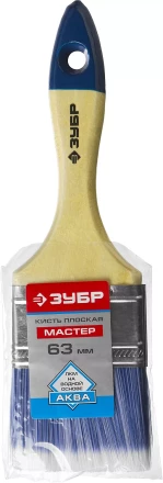 Плоская кисть ЗУБР АКВА 20 мм 3/4? светлая искусственная щетина деревянная ручка для воднодисперсионных и акриловых ЛКМ 4-01007-020 купить в Челябинске