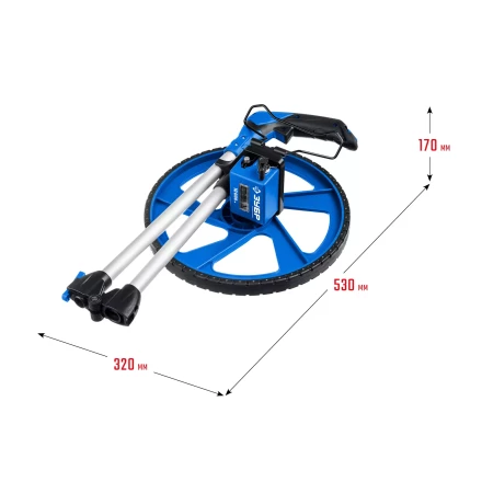 ЗУБР 0.1 - 9999 м, измерительное колесо, (курвиметр) со складной алюминиевой рукояткой, Профессионал (34880) купить в Челябинске