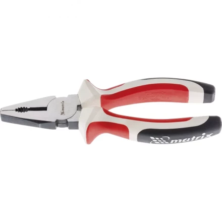 Плоскогубцы White Nickel 200 мм никелированные трехкомпонентные рукоятки MATRIX 17076 купить в Челябинске