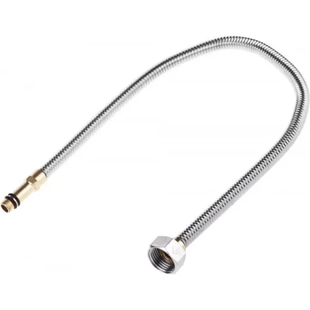 Подводка ЗУБР &quot;ЭКСПЕРТ&quot; сильфонная из нержавеющей стали, для смесителя, удлиненная, г/ш (гайка-штуцер), 1/2&quot;, 0,5м 51013-050 купить в Челябинске