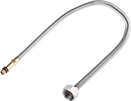 Подводка ЗУБР &quot;ЭКСПЕРТ&quot; сильфонная из нержавеющей стали, для смесителя, удлиненная, г/ш (гайка-штуцер), 1/2&quot;, 0,5м 51013-050 купить в Челябинске