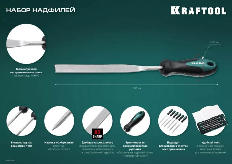 Набор надфилей KRAFTOOL 16030-6 купить в Челябинске