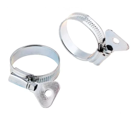 Хомуты металлические червячные 32-44 мм ширина 12 мм W1 с металлическим ключом 2 шт Сибртех 476537 купить в Челябинске