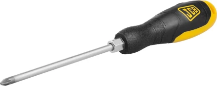 Отвертка JCB, хромомолибденовая сталь S2, двухкомпонентная рукоятка, магнитный наконечник, PZ №2х125мм JSD009 купить в Челябинске