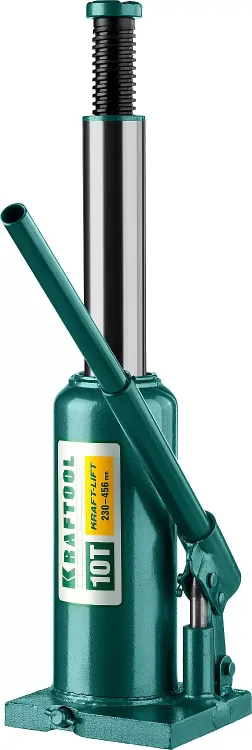 Домкрат гидравлический бутылочный "Kraft-Lift", сварной, 10т, 230-456мм, KRAFTOOL 43462-10 43462-10_z01 купить в Челябинске