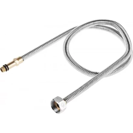 Подводка ЗУБР &quot;ЭКСПЕРТ&quot; сильфонная из нержавеющей стали, для смесителя, удлиненная, г/ш (гайка-штуцер), 1/2&quot;, 0,8м 51013-080 купить в Челябинске