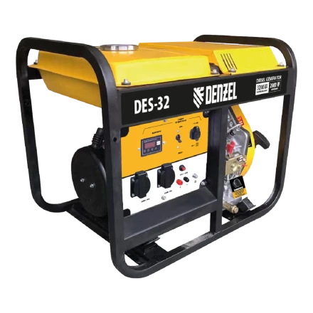 Генератор дизельный DES-32 3.2 кВт 230 В 11 л ручной стартер Denzel 94411 купить в Челябинске