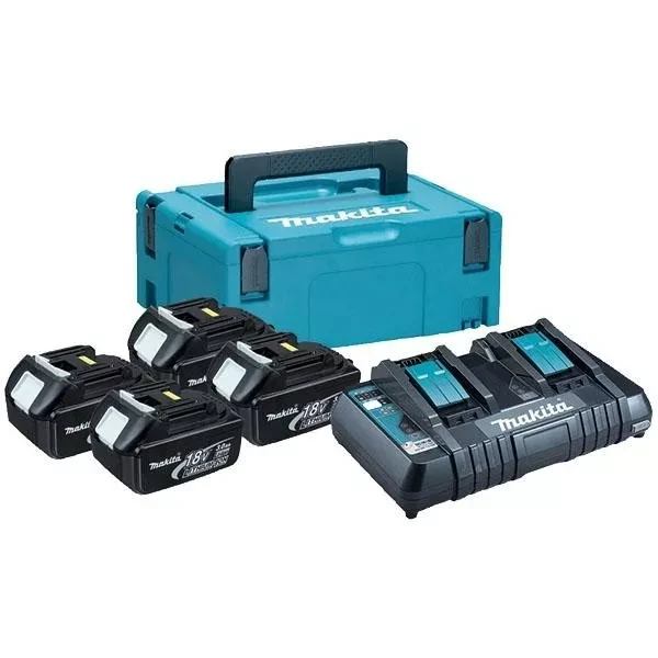 Набор 4 аккумулятора Makita BL 1850B 198312-4, 5 Ач и Зарядное устройство DC 18 RD в MakPac купить в Челябинске