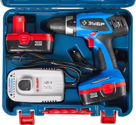 Дрель-шуруповерт 2 АКБ ЗДА-18-2 КИН20 серия ПРОФЕССИОНАЛ купить в Челябинске