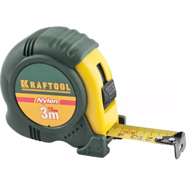 Рулетка KRAFTOOL "EXPERT" с нейлоновым покрытием, обрезин корпус, 3/19мм 34122-03-19_z01 купить в Челябинске