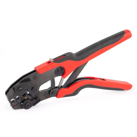 Пресс-клещи КВТ СТВ+9 с 9 матрицами МПК для опрессовки разъемов, втулочных, изолированных и неизолированных наконечников (набор) (89183) купить в Челябинске