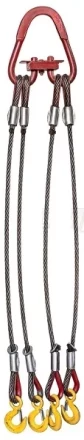 Строп канатный четырехветвевой 4СК 20 т L=6.5 м Звено РТ-3 с кч Гост 8.0 т опрессовка купить в Челябинске