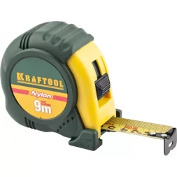 Рулетка KRAFTOOL "EXPERT" с нейлоновым покрытием, обрезин корпус, 9/25мм 34122-09_z01