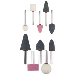 Набор ЗУБР "МАСТЕР": Абразивные минишарошки-насадки для гравера и дрели, хвостовик d 3,2мм, d 6мм 35998-H10