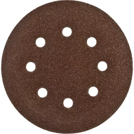Круг шлифовальный ЗУБР &quot;СТАНДАРТ&quot; из абразивной бумаги на велкро основе, 6 отв., Р60, 150мм, 5шт 35350-150-060 купить в Челябинске
