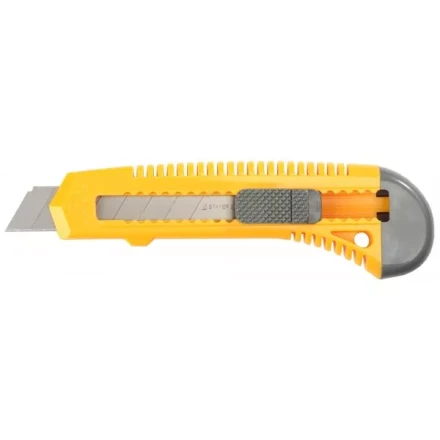 Нож STAYER &quot;STANDARD&quot; с выдвижным сегмент. лезвием, пластмасс.,18мм 0911 купить в Челябинске