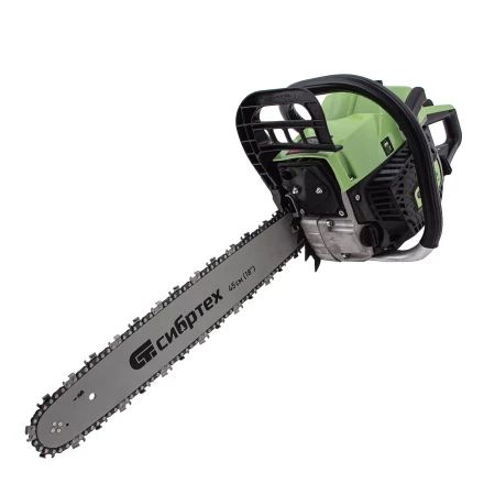 Пила цепная бензиновая Сибртех БП-5245 95209, 52 см3, шина 45 см, шаг 0.325, паз 1,5 мм, 72 звена купить в Челябинске