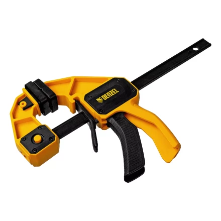 Струбцина F-образная Denzel, быстрозажимная, 150 х 80 мм, усиленный нейлоновый корпус 20505 купить в Челябинске