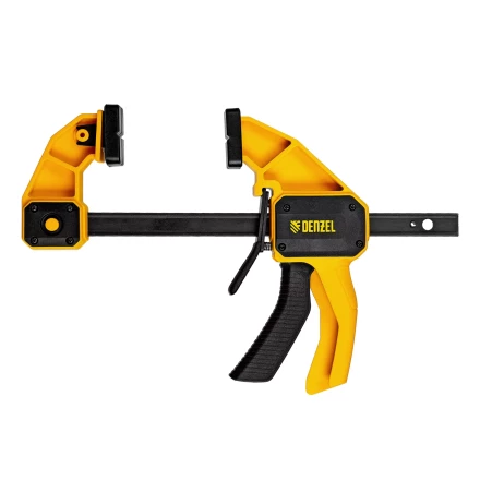 Струбцина F-образная Denzel, быстрозажимная, 150 х 80 мм, усиленный нейлоновый корпус 20505 купить в Челябинске