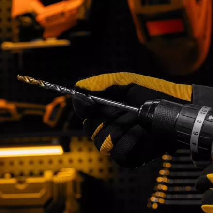 Сверло спиральное по металлу Denzel, 7,5 х 156 мм, Р6М5, Golden Tip, удлиненное, 718259 купить в Челябинске