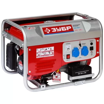 Электростанция ЗУБР бензиновая, 4-х тактная, ручной и электрический пуск, 220/12В, 3500Вт ЗЭСБ-3500-Э купить в Челябинске