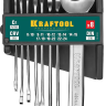 Наборы ключей гаечных рожковых KRAFTOOL, Cr-V, DIN 3110, на пластиковой подвеске 27033-H8C купить в Челябинске