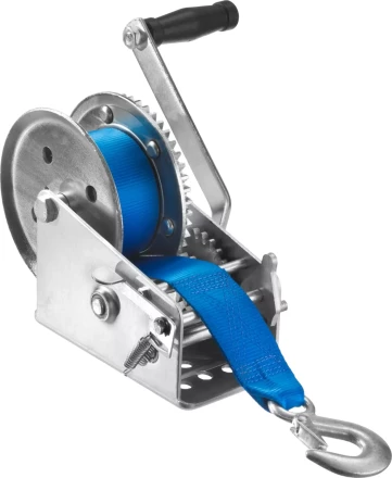 Лебедка ручная барабанная ЗУБР &quot;ПРОФЕССИОНАЛ&quot;, тяговая, ленточная, 1,1т, 10м 43115-1.1 купить в Челябинске