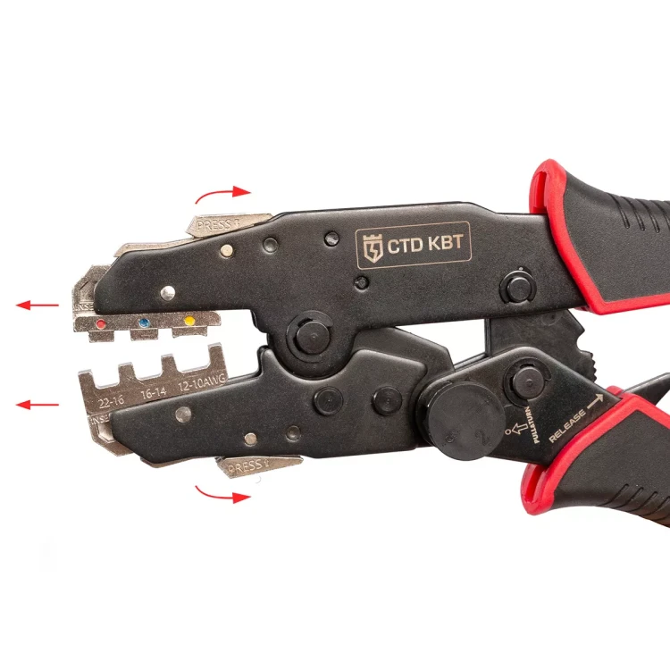 Пресс-клещи КВТ CTD+5 с механизмом быстрой смены матриц: комплект из 5 шт. для опрессовки (набор) (101859) купить в Челябинске