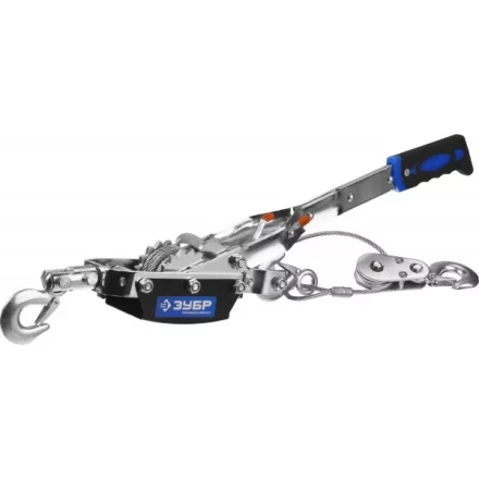 Лебедка ручная рычажная ЗУБР &quot;ПРОФЕССИОНАЛ&quot;, тросовая, 4 т, 3 м, в сумке 43105-4-K купить в Челябинске