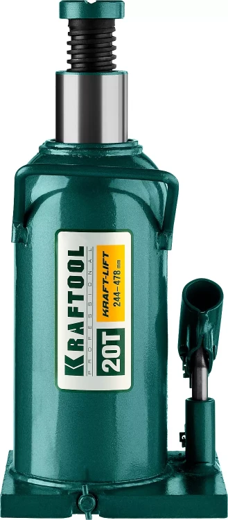 Домкрат гидравлический бутылочный "Kraft-Lift", сварной, 20т, 244-478мм, KRAFTOOL 43462-20 43462-20_z01 купить в Челябинске
