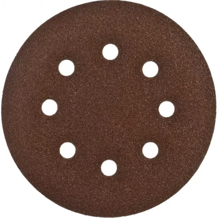 Круг шлифовальный ЗУБР &quot;СТАНДАРТ&quot; из абразивной бумаги на велкро основе, 6 отв., Р80, 150мм, 5шт 35350-150-080 купить в Челябинске