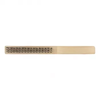 Щетка зачистная 3-х рядная закаленная прямая проволока с деревянной ручкой СИБРТЕХ 74803 купить в Челябинске