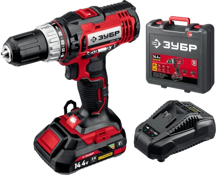 Дрель-шуруповерт, 1 АКБ С1-14 (2 Ач), в кейсе ДШЛ-145-21 серия «МАСТЕР» купить в Челябинске